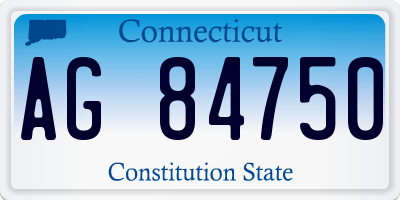 CT license plate AG84750