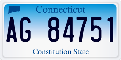 CT license plate AG84751