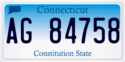 CT license plate AG84758