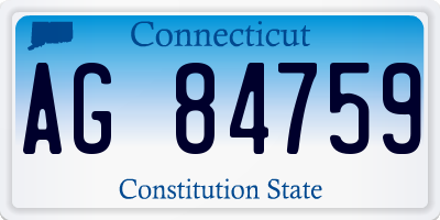 CT license plate AG84759