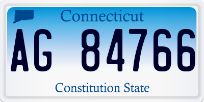 CT license plate AG84766