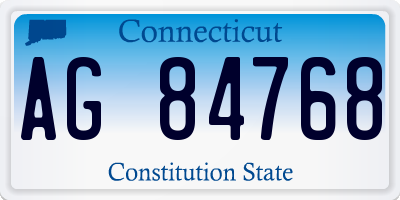 CT license plate AG84768