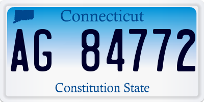 CT license plate AG84772
