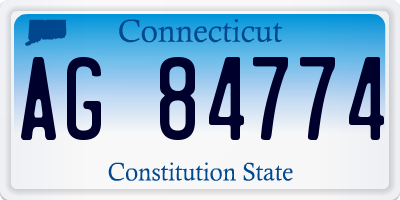 CT license plate AG84774