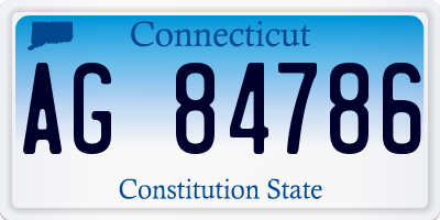 CT license plate AG84786