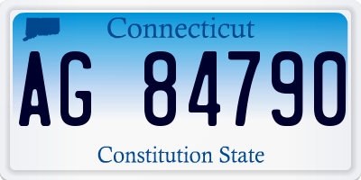 CT license plate AG84790