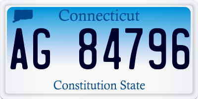 CT license plate AG84796