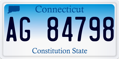 CT license plate AG84798