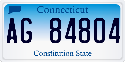 CT license plate AG84804