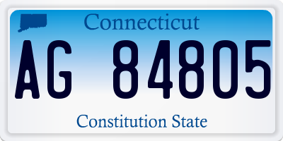 CT license plate AG84805