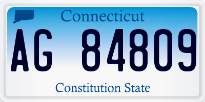 CT license plate AG84809