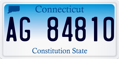 CT license plate AG84810