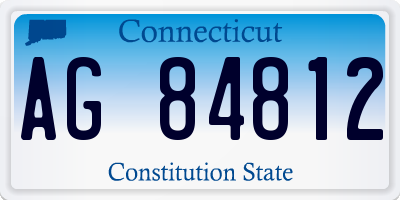 CT license plate AG84812
