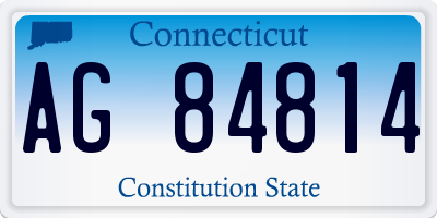 CT license plate AG84814