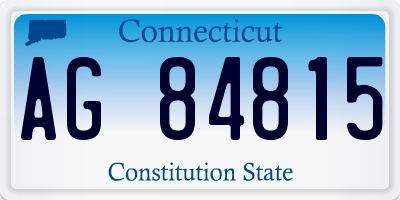 CT license plate AG84815