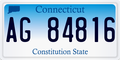 CT license plate AG84816