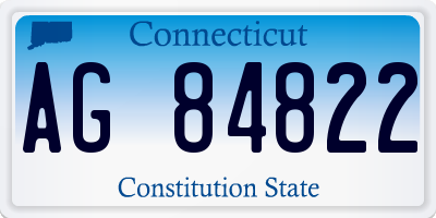 CT license plate AG84822