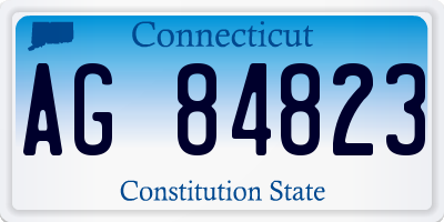 CT license plate AG84823