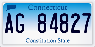 CT license plate AG84827