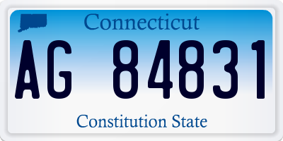 CT license plate AG84831