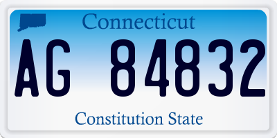 CT license plate AG84832