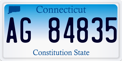 CT license plate AG84835