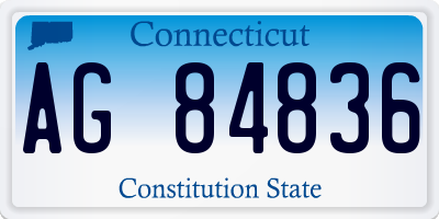CT license plate AG84836