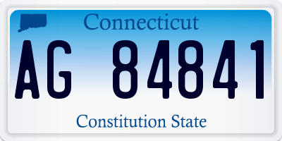 CT license plate AG84841
