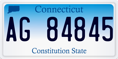 CT license plate AG84845