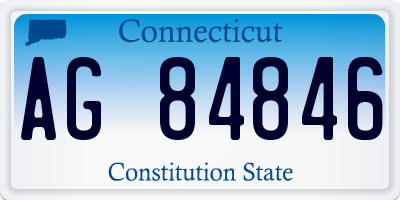 CT license plate AG84846