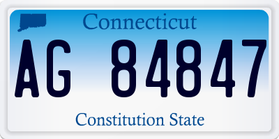 CT license plate AG84847