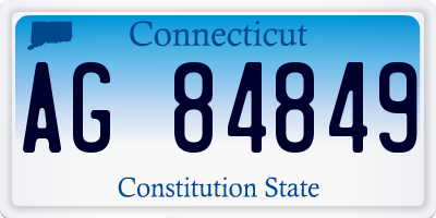 CT license plate AG84849