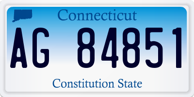 CT license plate AG84851