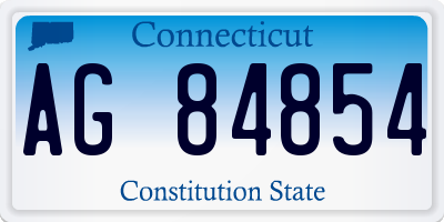 CT license plate AG84854