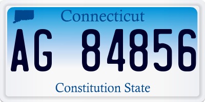 CT license plate AG84856