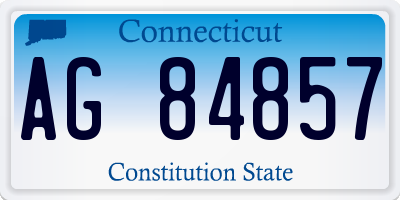 CT license plate AG84857