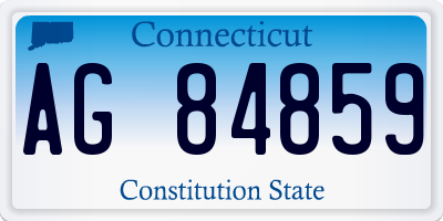 CT license plate AG84859