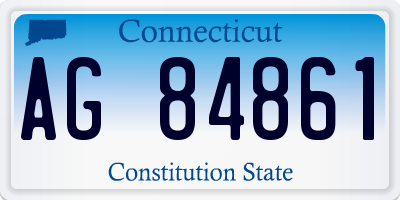 CT license plate AG84861