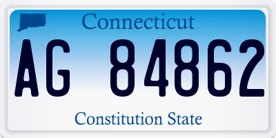 CT license plate AG84862