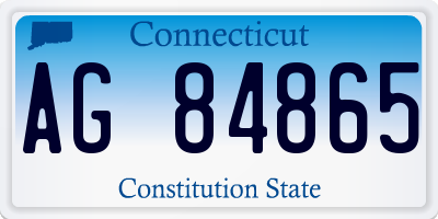 CT license plate AG84865