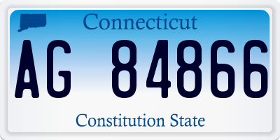 CT license plate AG84866