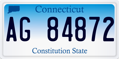 CT license plate AG84872