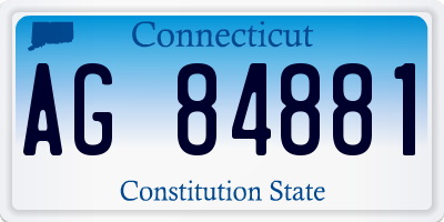 CT license plate AG84881