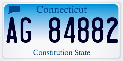 CT license plate AG84882