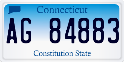 CT license plate AG84883