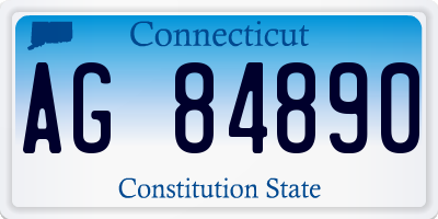 CT license plate AG84890