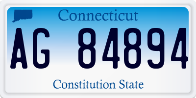 CT license plate AG84894