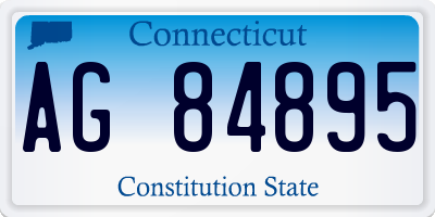 CT license plate AG84895