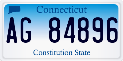 CT license plate AG84896