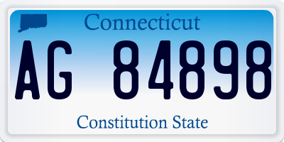 CT license plate AG84898